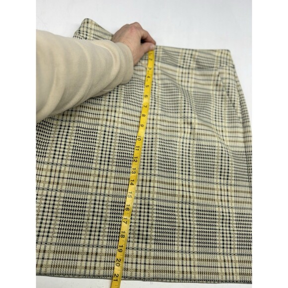 Cabi Skirt Suit Twill Check Plaid Beige Tan Jacket Size M Skirt Size 8 Corporate - Picture 10 of 14
